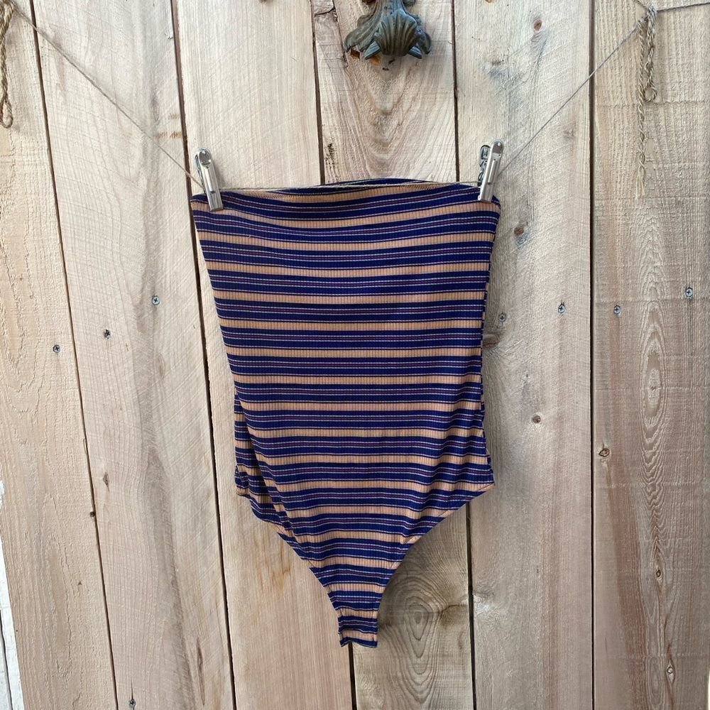 FREE PEOPLE intimately Stripe Out Bodysuit size small - Picture 6 of 11